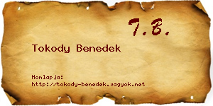 Tokody Benedek névjegykártya
